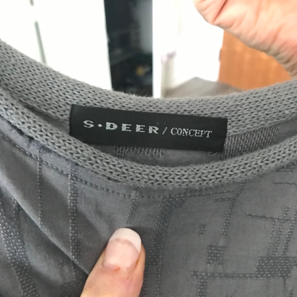 Dark Grey Rayon MIDI dress - Picture 2 of 2